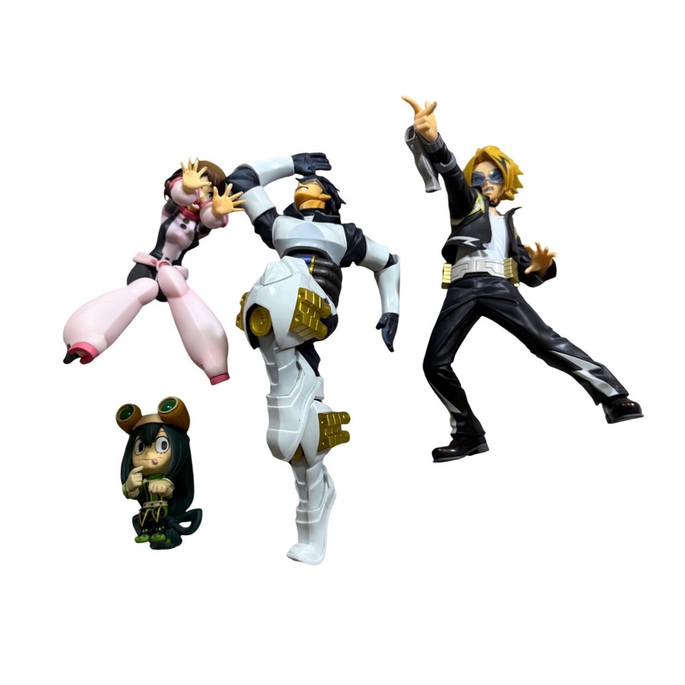 LOTOF 4 My Hero‎ Academia Figure Lot Tenya Iida Denki Ochaco Tsuyu Anime Manga